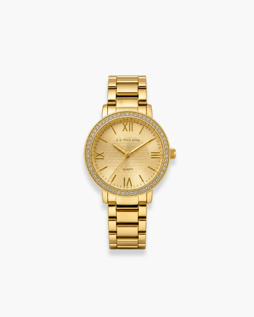 U.S. Polo Assn. Women's Gold-Tone Watch and Layering Bracelet 4-Piece Gift Set