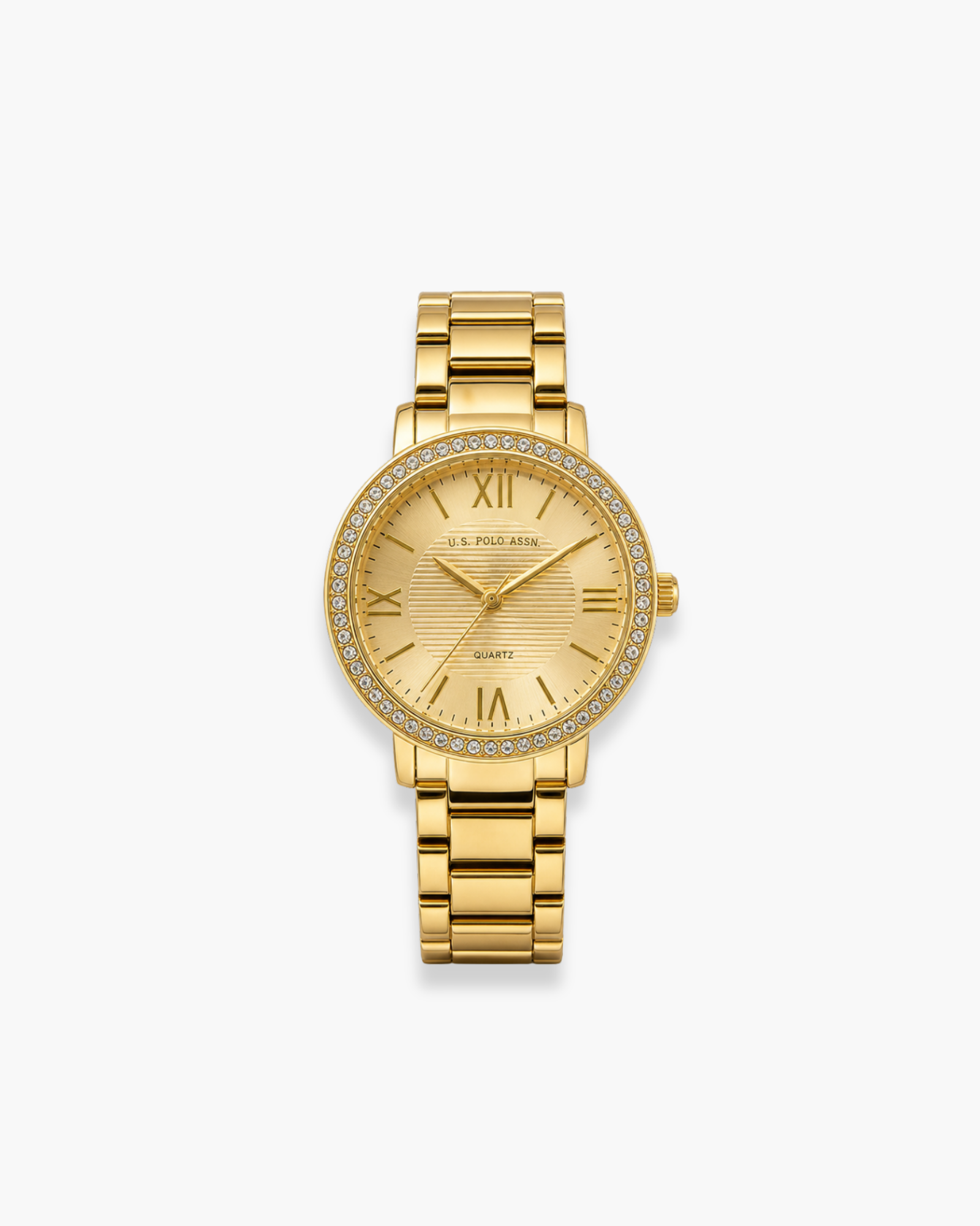 U.S. Polo Assn. Women's Gold-Tone Watch and Layering Bracelet 4-Piece Gift Set