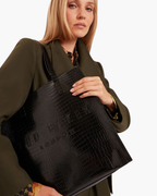 Ted Baker Croccon Large Croc Texture Icon Tote Bag