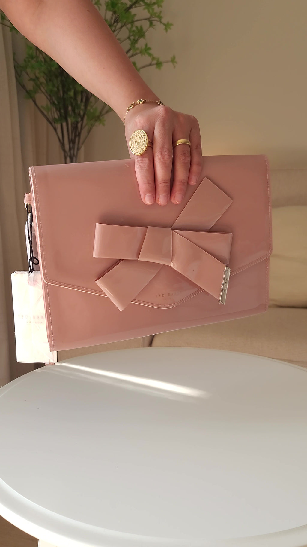 Ted Baker Women's Nikkey-Knot Bow Envelope Pouch - Pink