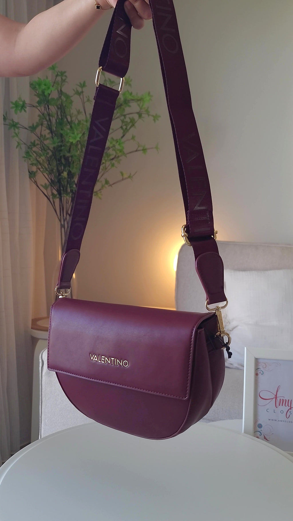 Valentino Bags Bigs Half-Moon Flap Crossbody Bag
