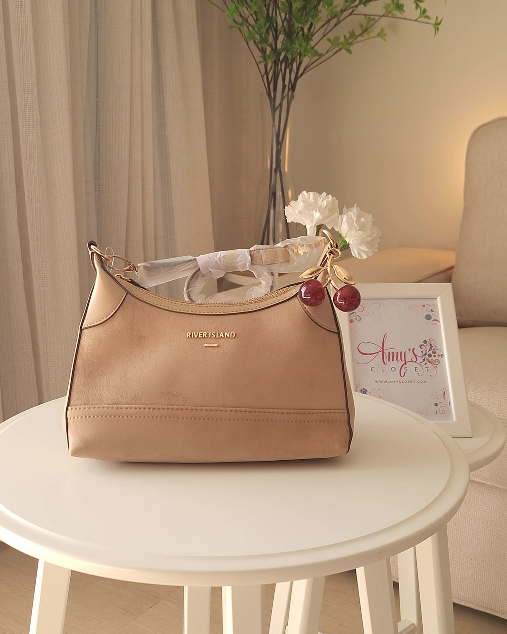 River Island light brown bag