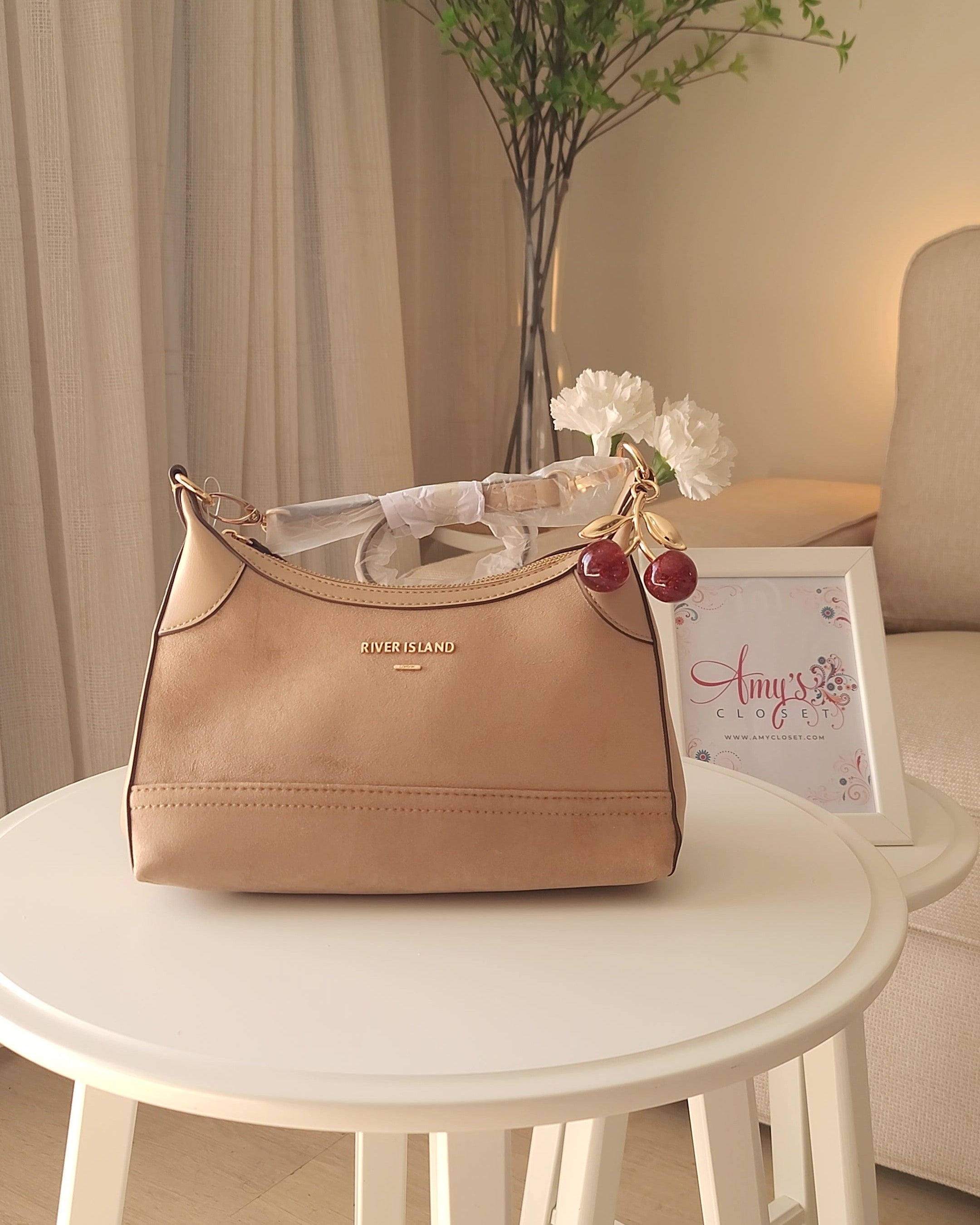 River Island light brown bag