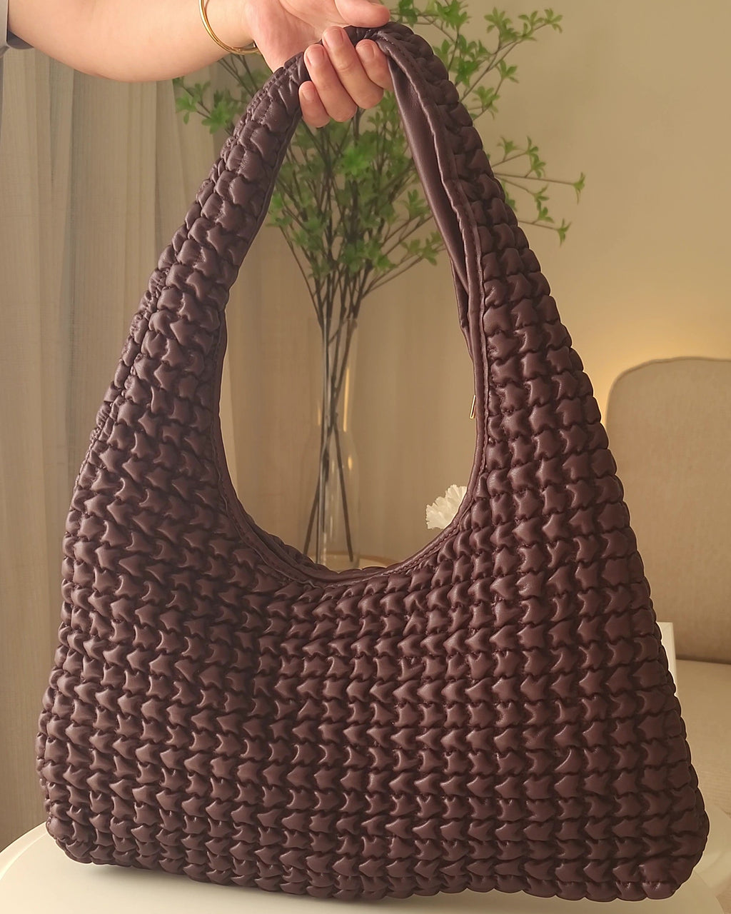 River Island Red Scrunch Slouch Shoulder Bag