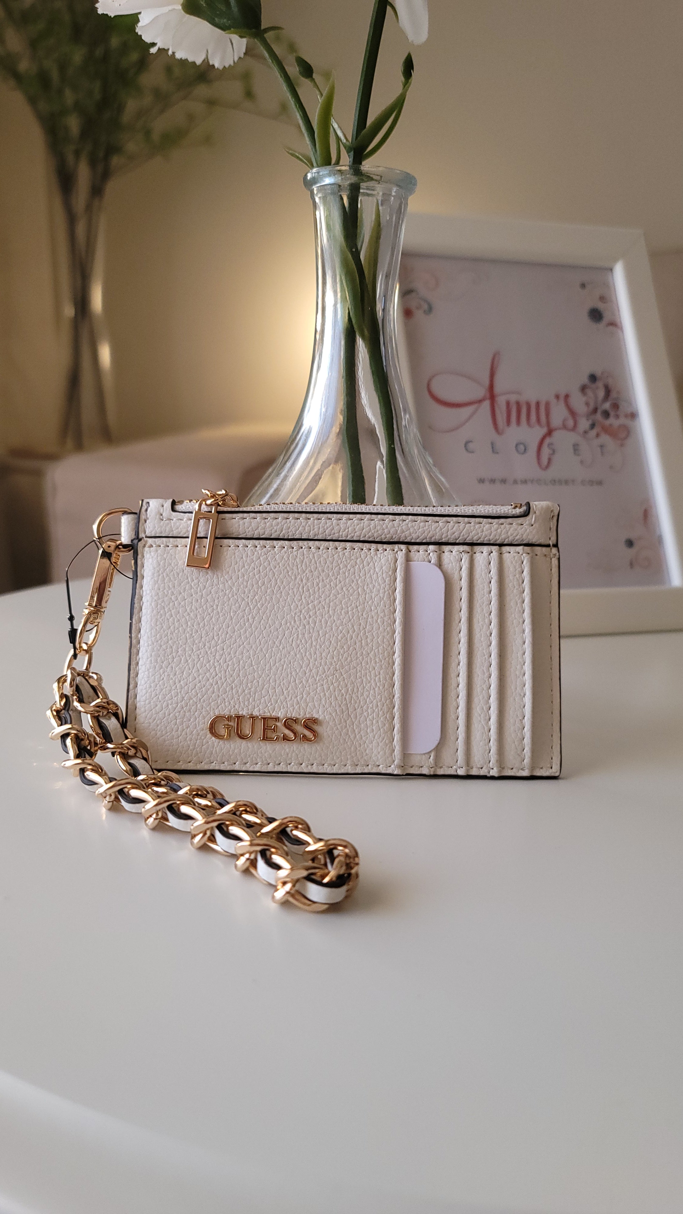 Guess card holder - cream