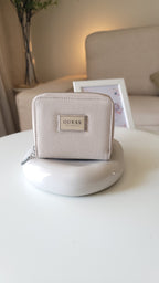 GUESS Abree Saffiano Small Zip-Around Wallet