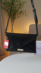 Valentino Envelope Clutch Bag in Black – Detachable Shoulder Strap