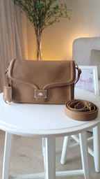 River Island Brown Slouch Tab Front Shoulder Bag