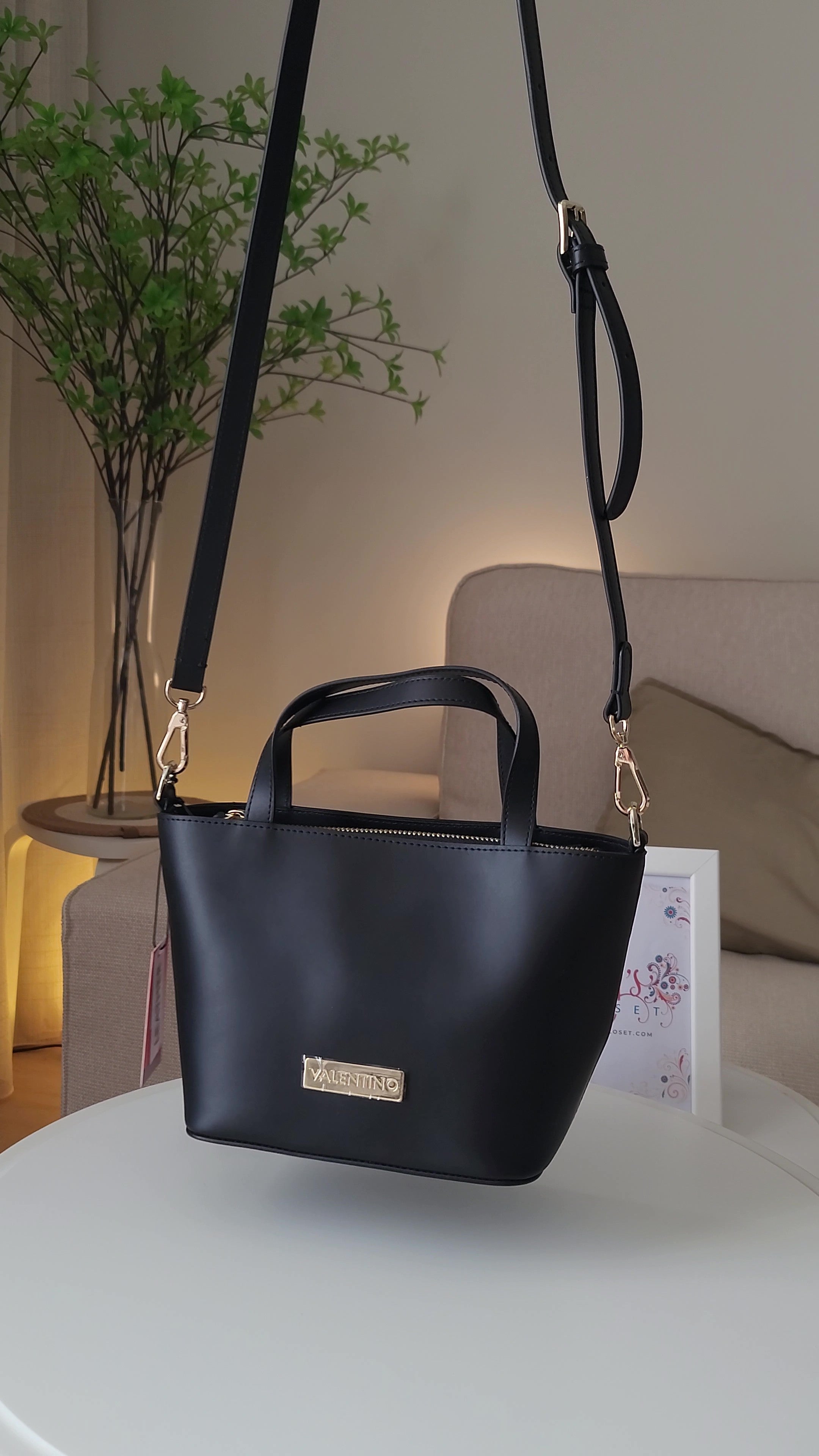 Valentino Mini Top-Handle Bag with Removable Crossbody Strap