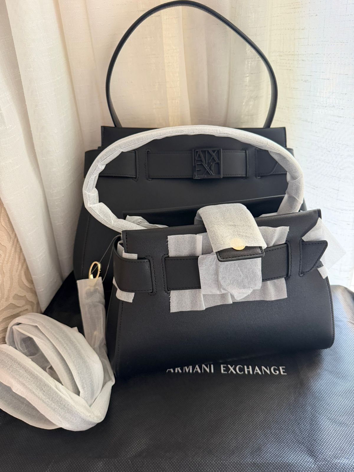 Armani Exchange Susy Medium Top-Handle Satchel Bag