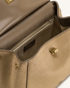JW PEI Lucia Classic Faux Suede Top Handle Bag