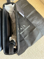 Armani Exchange Embossed Logo Flap Crossbody Bag