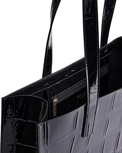 Ted Baker Croccon Croc Effect Icon Bag L Jet - Black