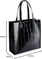 Ted Baker Croccon Croc Effect Icon Bag L Jet - Black