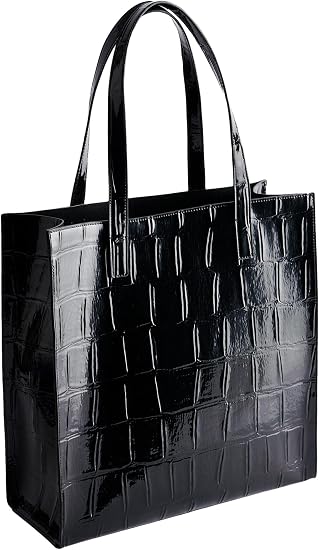 Ted Baker Croccon Croc Effect Icon Bag L Jet - Black