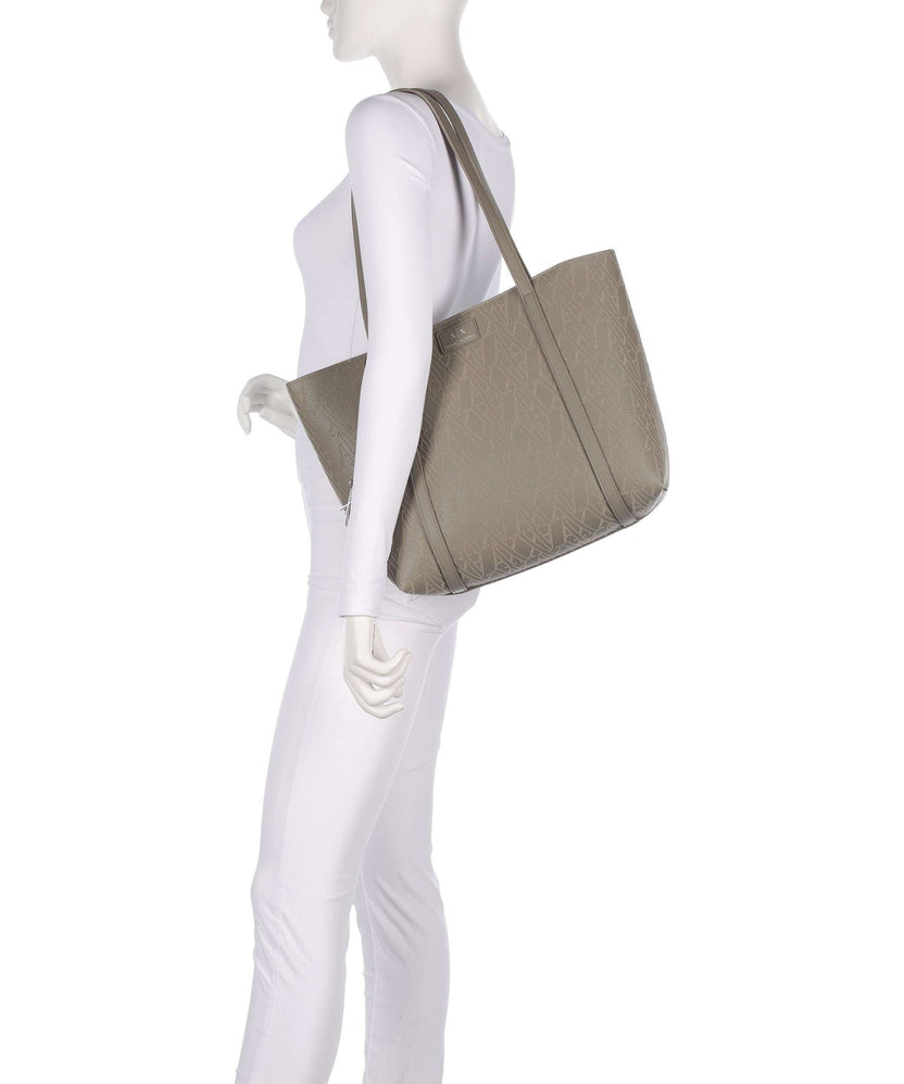 Armani Exchange Silvye Tote bag imitation leather brown bass