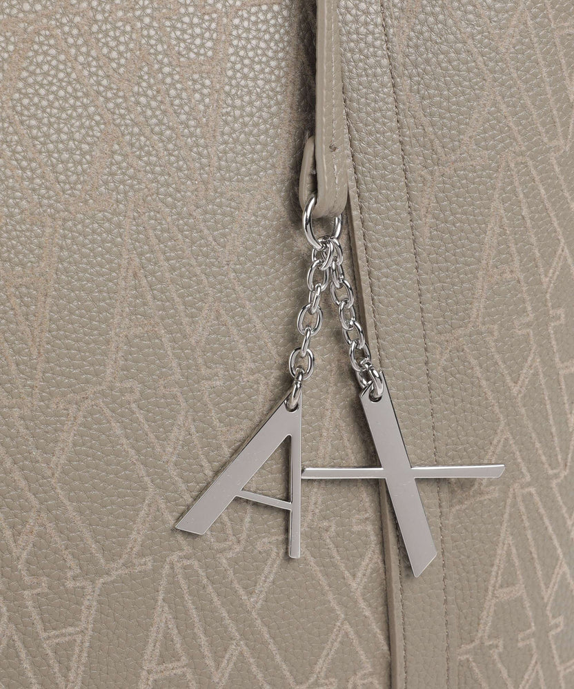 Armani Exchange Silvye Tote bag imitation leather brown bass