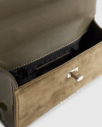 River Island Khaki Lock Front Tote Bag
