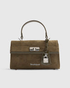 River Island Khaki Lock Front Tote Bag