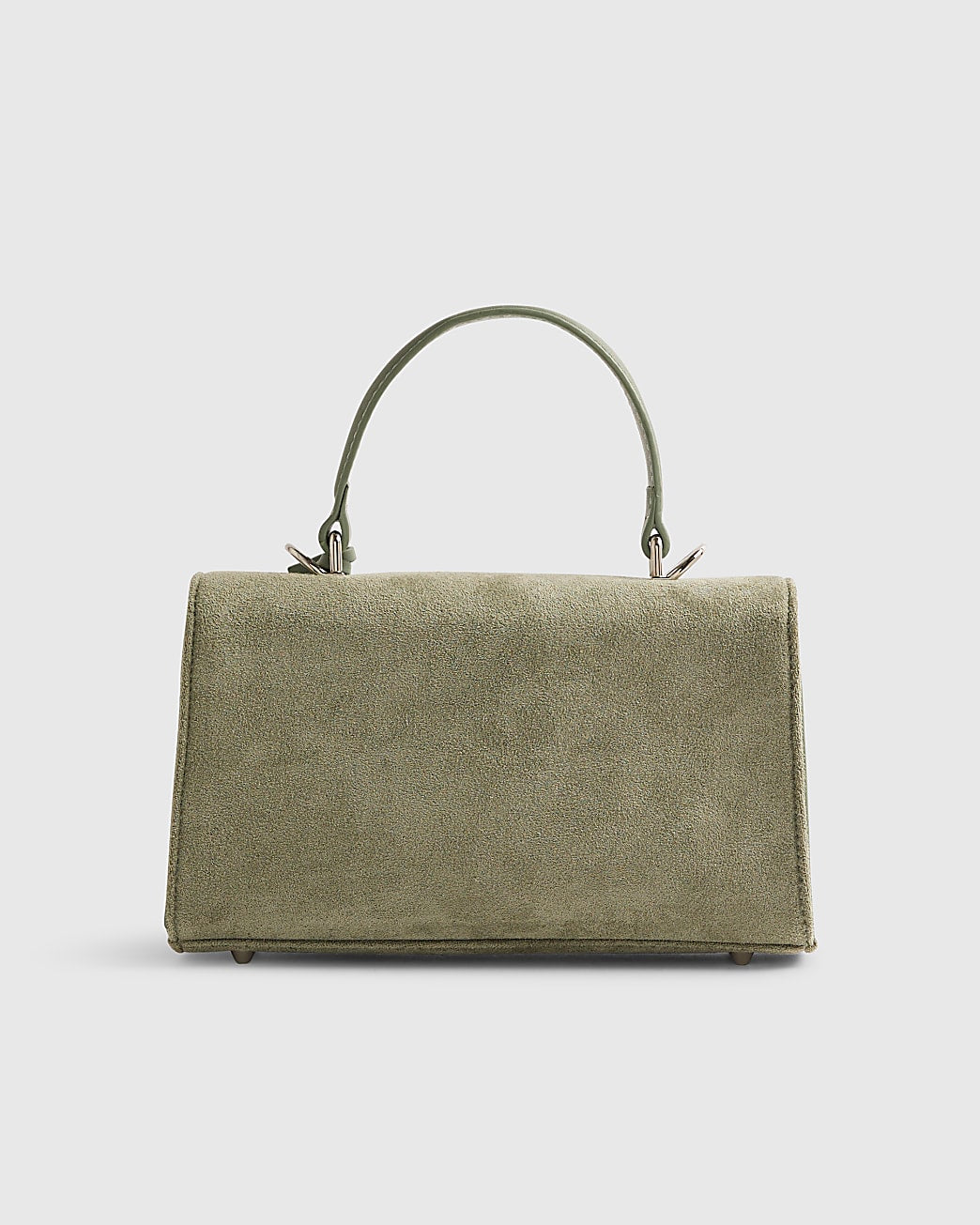 River Island Green Lock Front Tote Bag