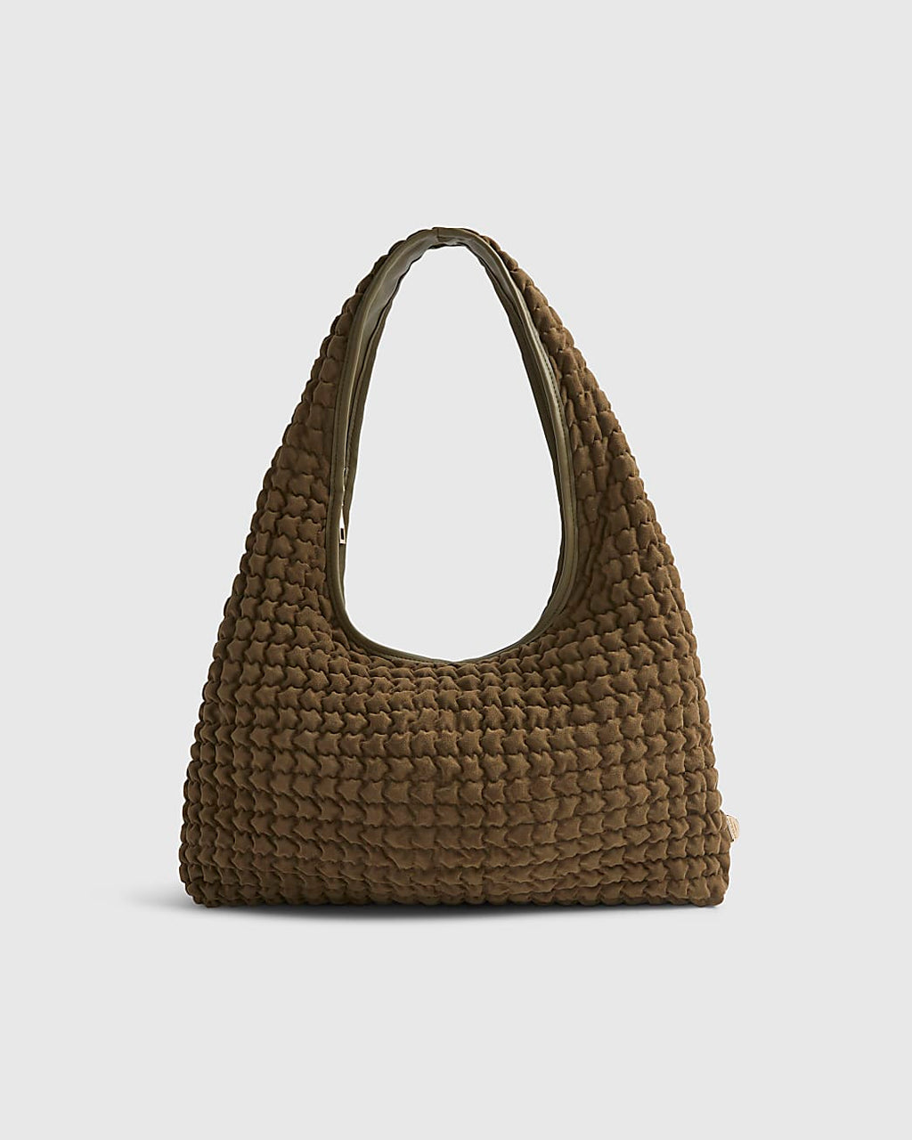 River Island Khaki Scrunch Slouch Shoulder Bag