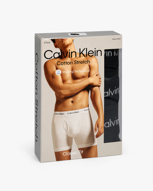 Calvin Klein Men's Cotton Stretch Classic Fit Boxer Briefs (3-Pack)