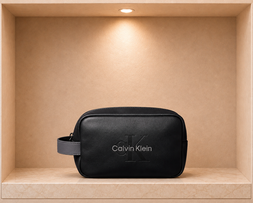 Calvin Klein Embossed Monologo Dopp Kit