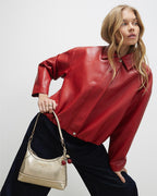 River Island metallic gold bag