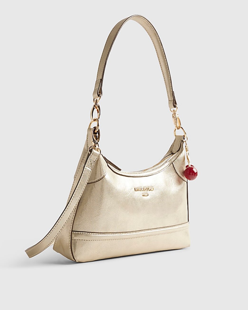 River Island metallic gold bag