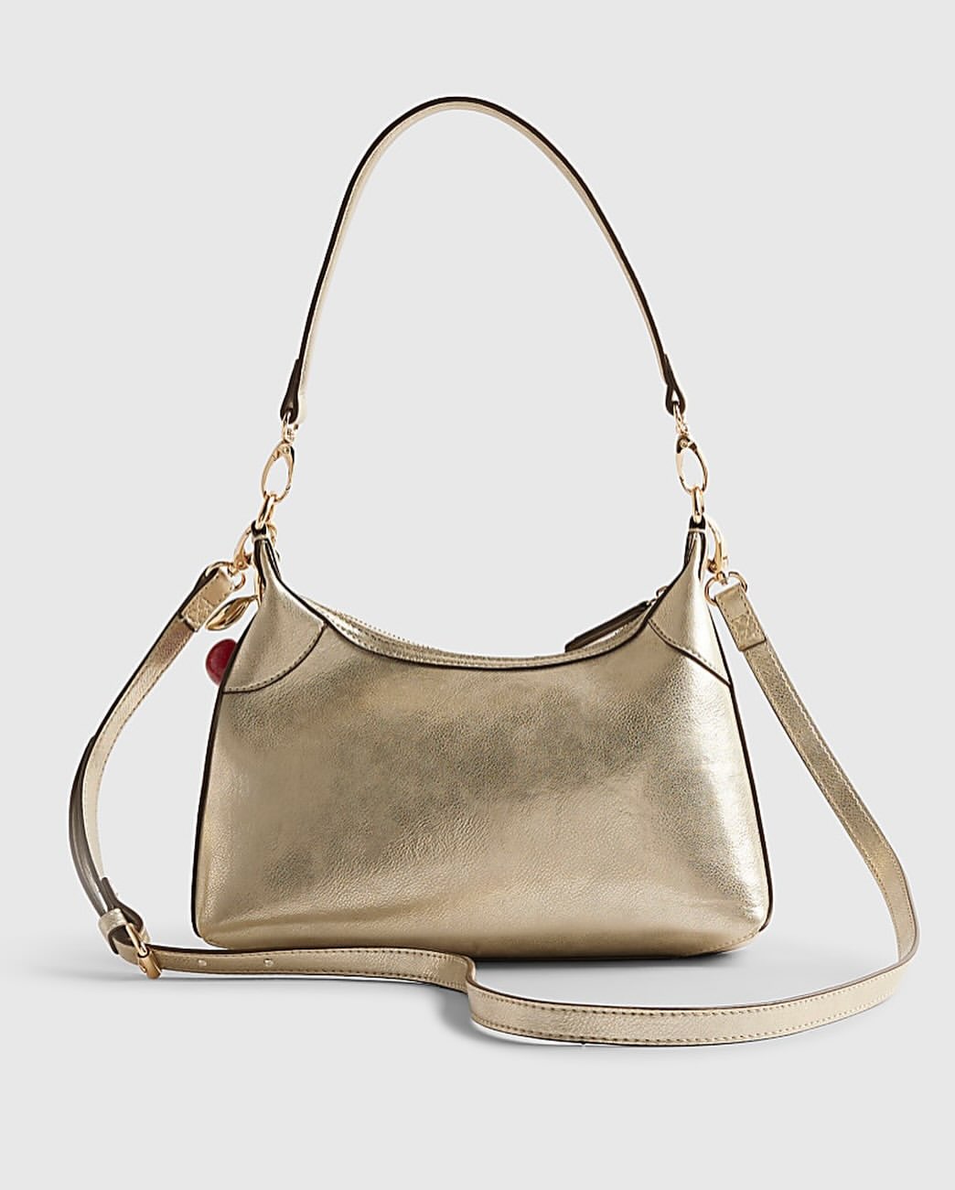 River Island metallic gold bag