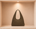 River Island Khaki Scrunch Slouch Shoulder Bag
