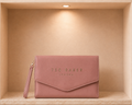 Ted Baker CRINKIE Patent Envelope Clutch Bag