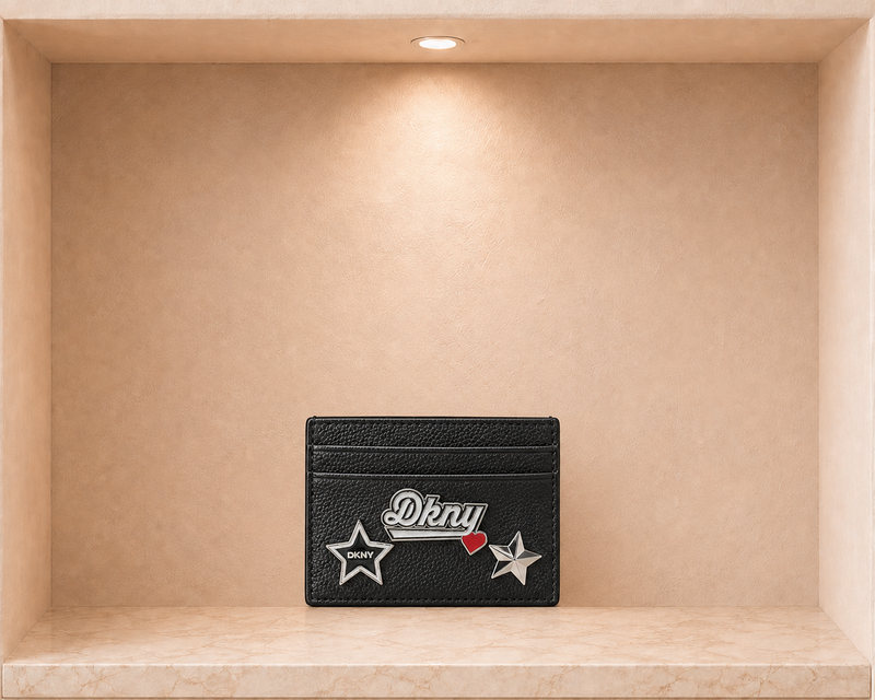 DKNY Etta Varsity Badge Multi-Slot Card Case