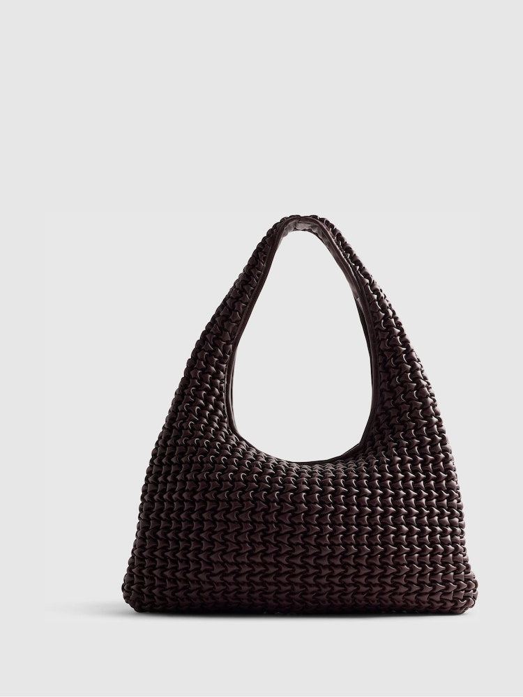 River Island Red Scrunch Slouch Shoulder Bag