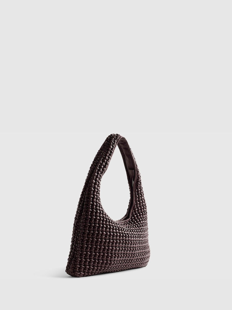 River Island Red Scrunch Slouch Shoulder Bag