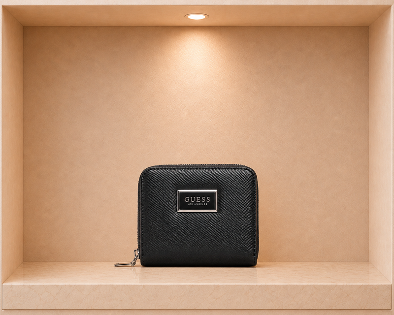 GUESS Abree Saffiano Small Zip-Around Wallet
