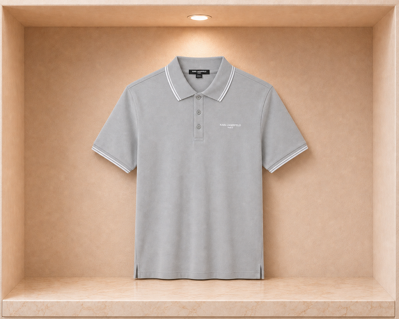Karl Lagerfeld Paris Tipped Piqué Polo Shirt