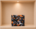 Longchamp Grained Leather Camouflage Bifold Wallet