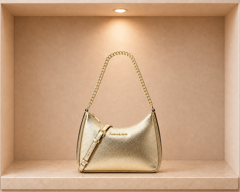 Michael Kors Jet Set Travel Metallic Convertible Crossbody Bag