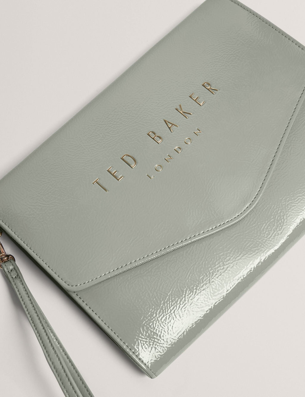 Ted Baker Patent Faux Leather Envelope Clutch
