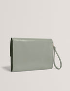 Ted Baker Patent Faux Leather Envelope Clutch