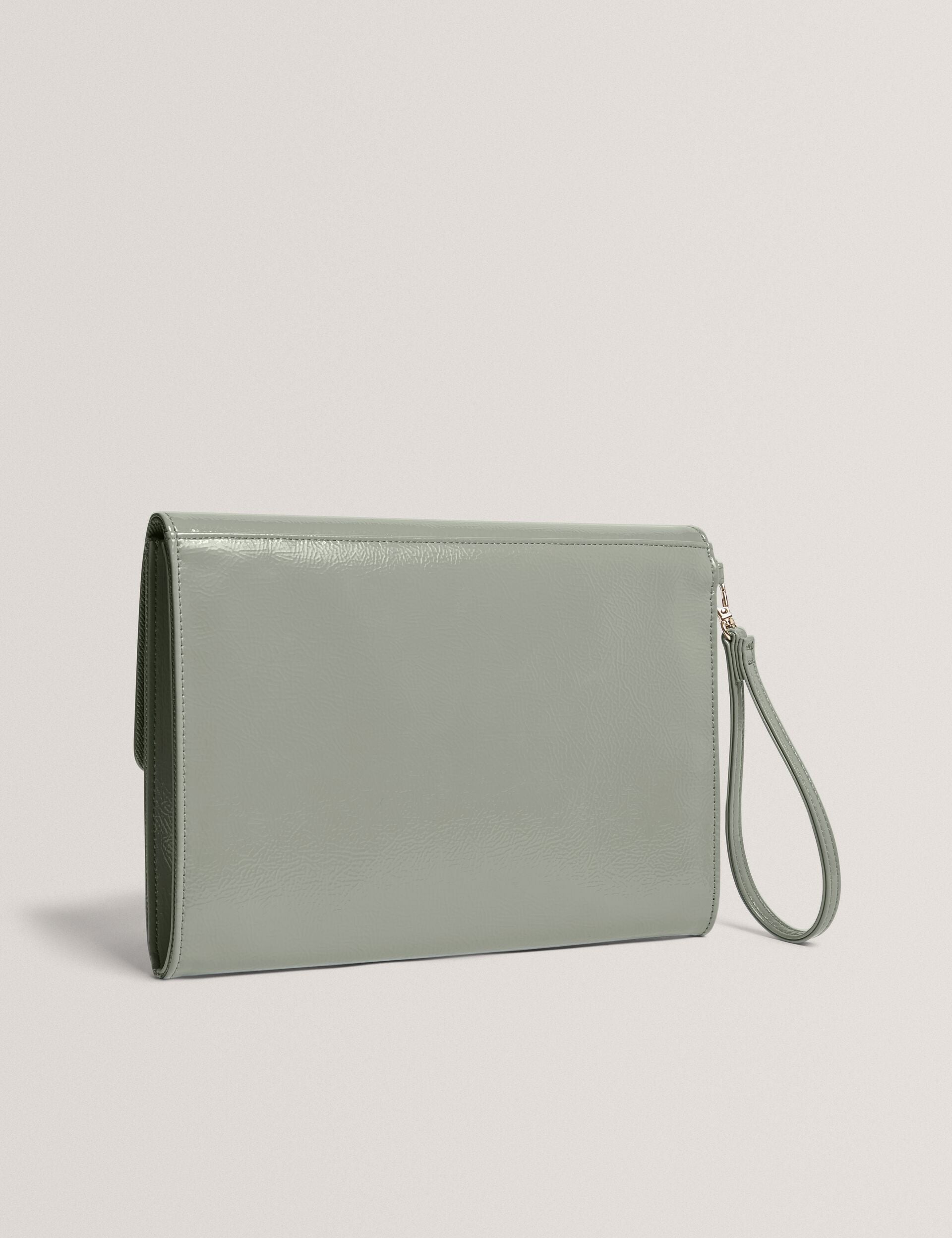 Ted Baker Patent Faux Leather Envelope Clutch