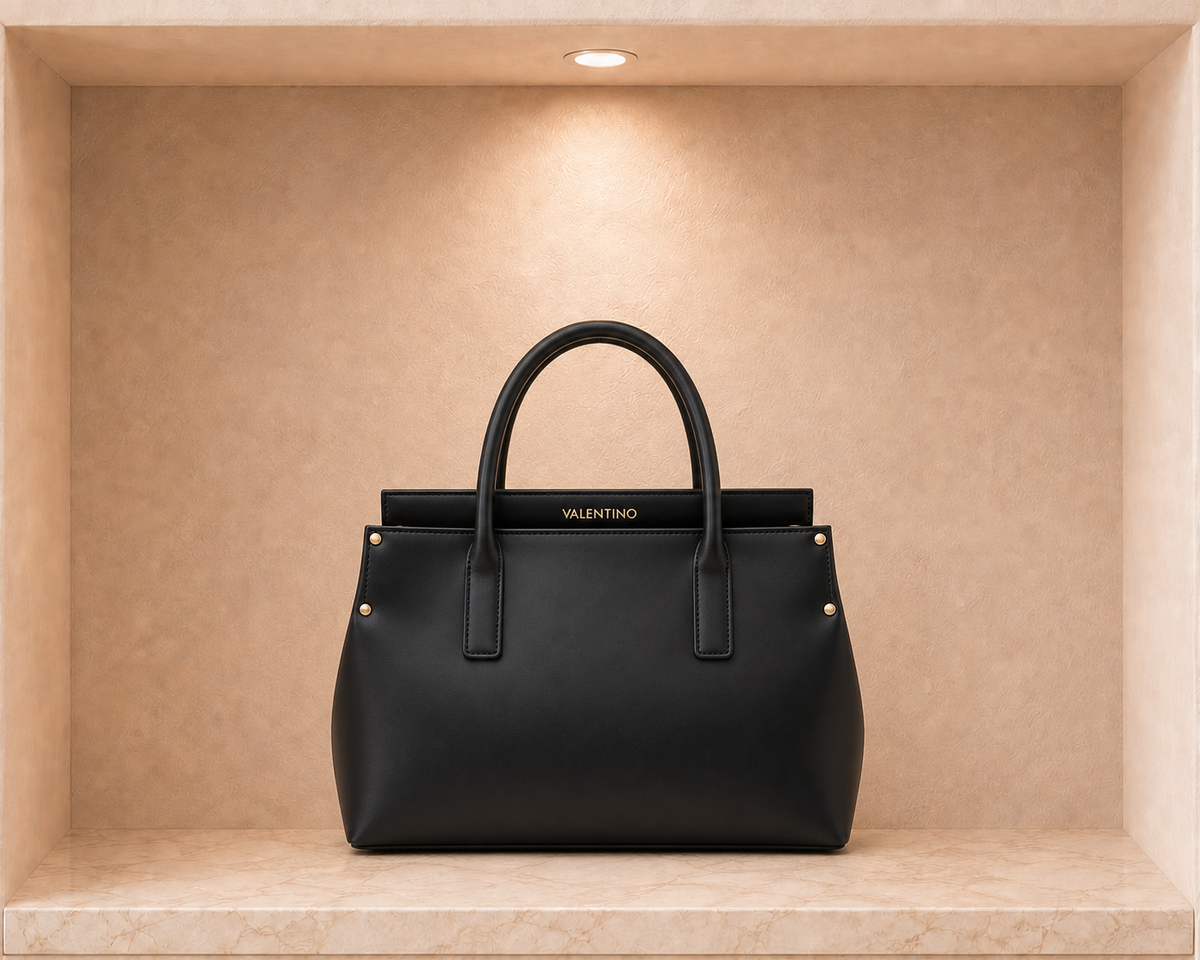 Valentino Bags Alexia Satchel Handbag - Black - VALE-BAGS-ALEX-SATC-BLACK-0066