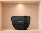 Valentino Bags Bigs Half-Moon Flap Crossbody Bag - Black - VALEN-0016-BLACK
