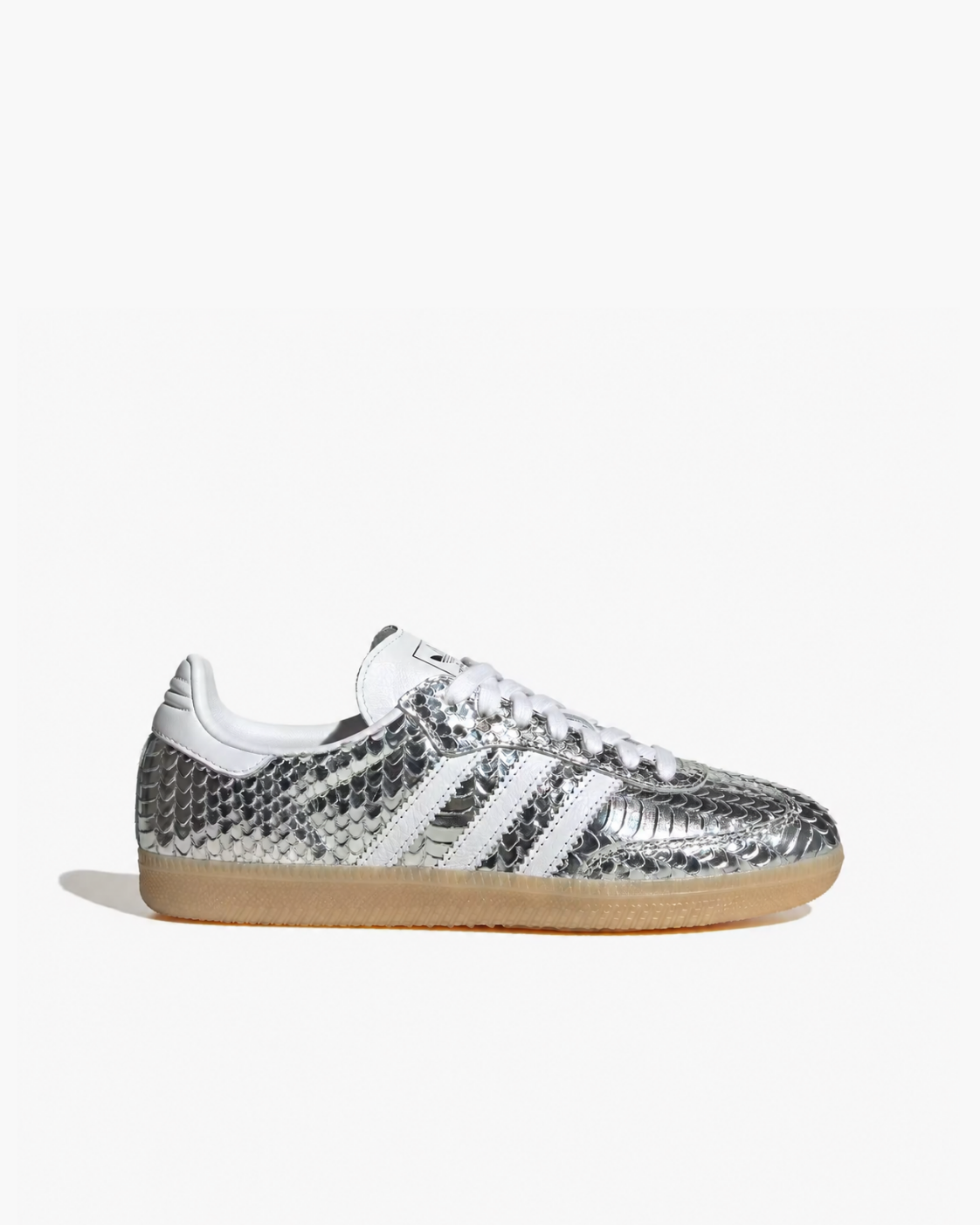 adidas Originals Samba Patent Snakeskin Shoes - Silver Metallic - image 1