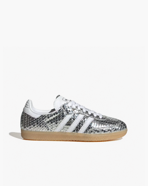 adidas Originals Samba Patent Snakeskin Shoes - Silver Metallic - image 1