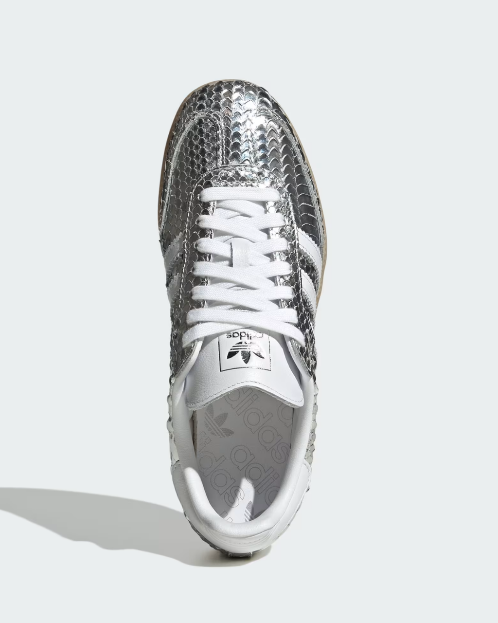 adidas Originals Samba Patent Snakeskin Shoes - Silver Metallic - image 3