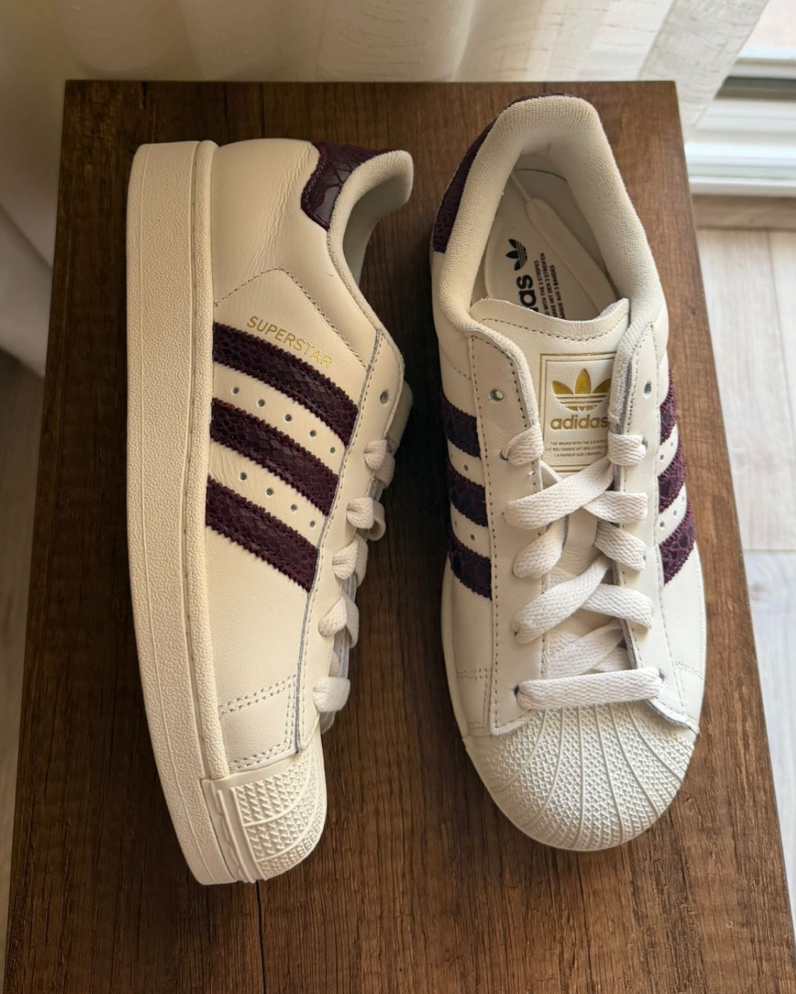adidas Originals Superstar II Shoes - Off White Maroon - image 2
