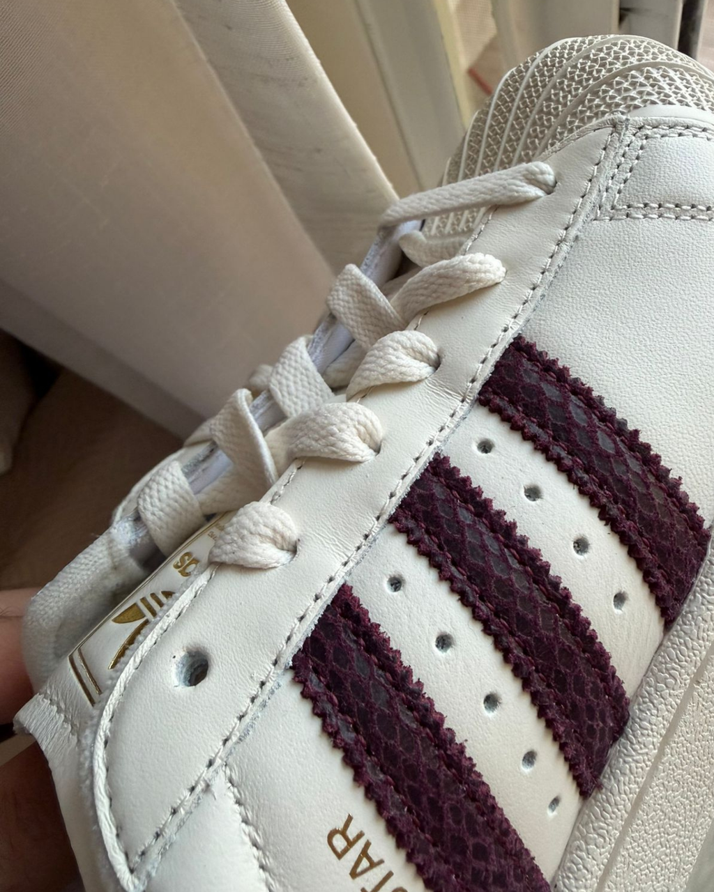 adidas Originals Superstar II Shoes - Off White Maroon - image 3
