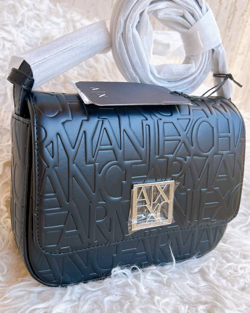Armani Exchange Embossed Logo Flap Crossbody Bag - image 2